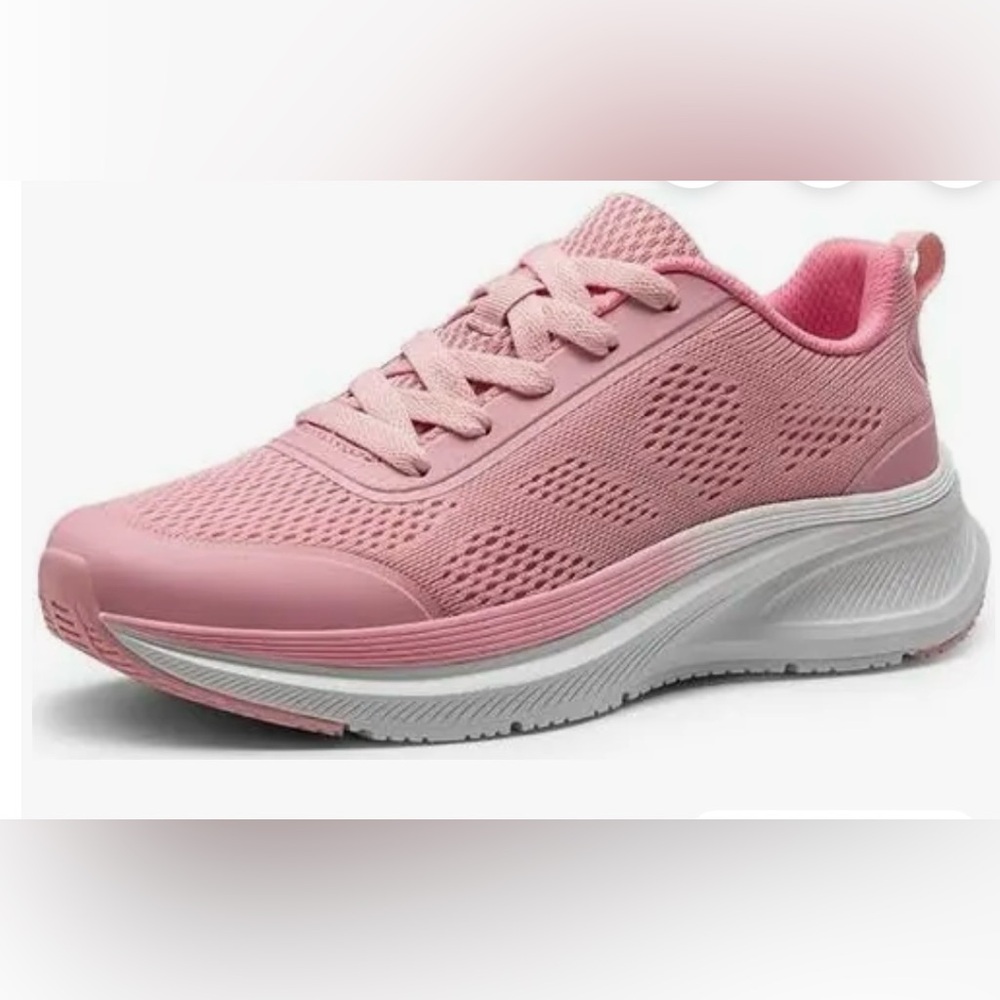 Dream Pairs White, Blue, and Pink Mesh Sneakers